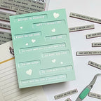 Tim Holtz Cling Rubber Stamps Tiny Text cms394 white hearts card