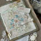 Tim Holtz Cling Rubber Stamps Tiny Things cms164 blue flowers she's brave she flies card