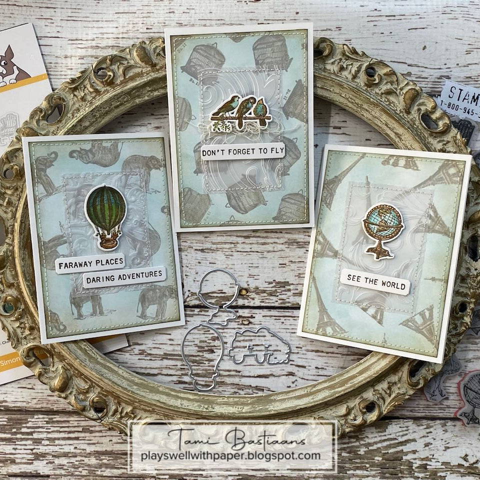Tim Holtz Cling Rubber Stamps Tiny Things cms164 three adventure cards tami bastiaans