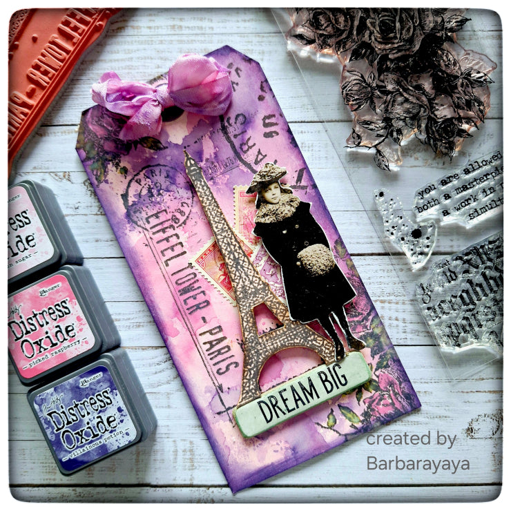 Tim Holtz Cling Rubber Stamps Tiny Toadstools cms377 pink | color-code:ALT02