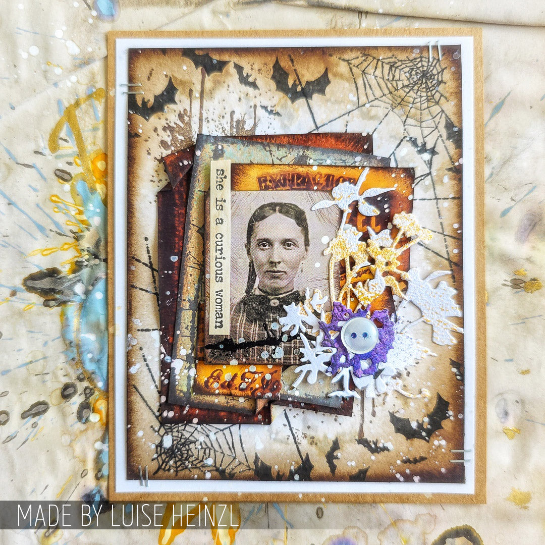 Tim Holtz Cling Rubber Stamps Trick Or Treat cms050 bats