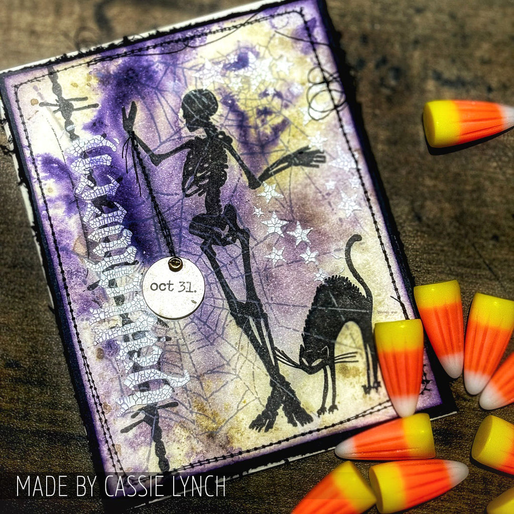 Tim Holtz Cling Rubber Stamps Trick Or Treat cms050 skeleton