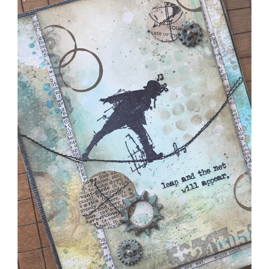 Tim Holtz Cling Rubber Stamps ULTIMATE GRUNGE Background CMS075 tightrope