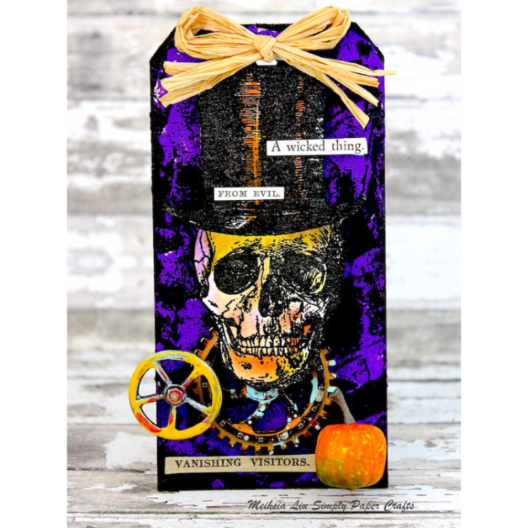 Tim Holtz Cling Rubber Stamps UNDERTAKER CMS240 fun tag | color-code:ALT01