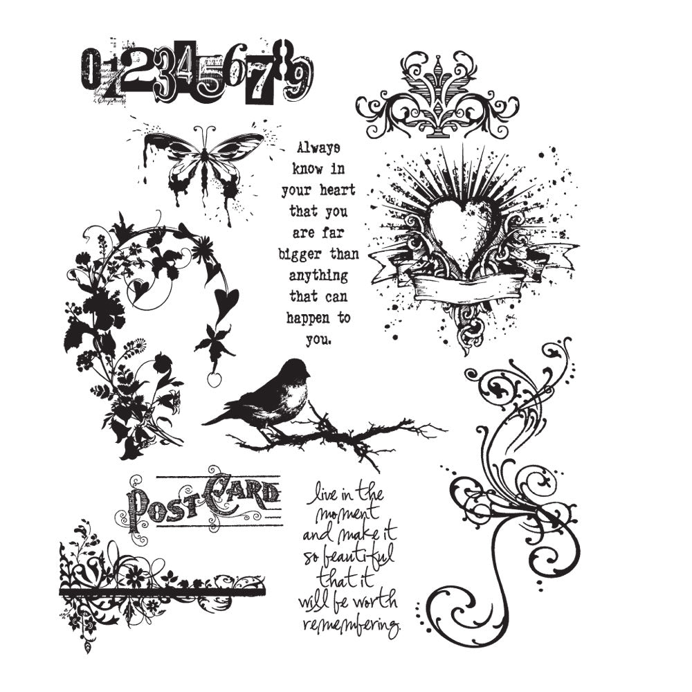 Tim Holtz Cling Rubber Stamps URBAN CHIC cms086
