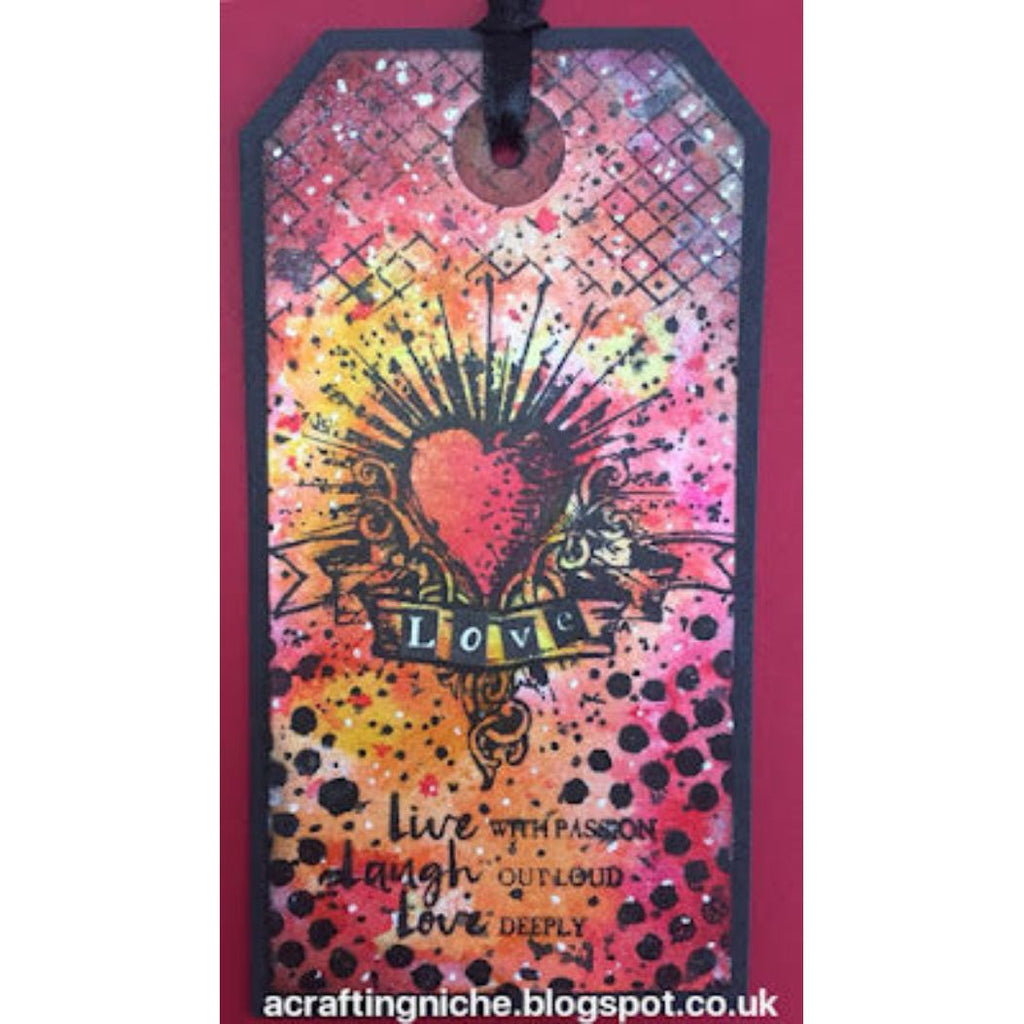 Tim Holtz Cling Rubber Stamps URBAN CHIC cms086 tag