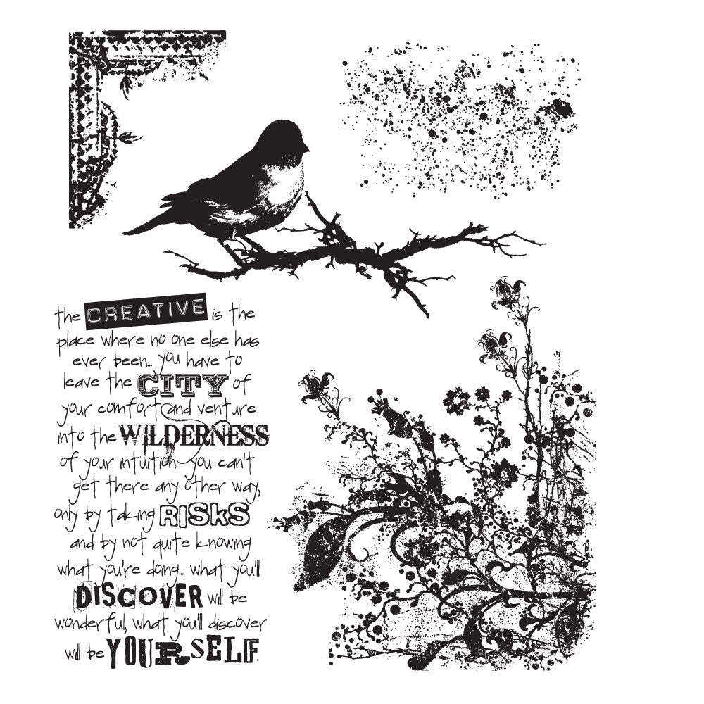 Tim Holtz Cling Rubber Stamps URBAN TAPESTRY CMS061