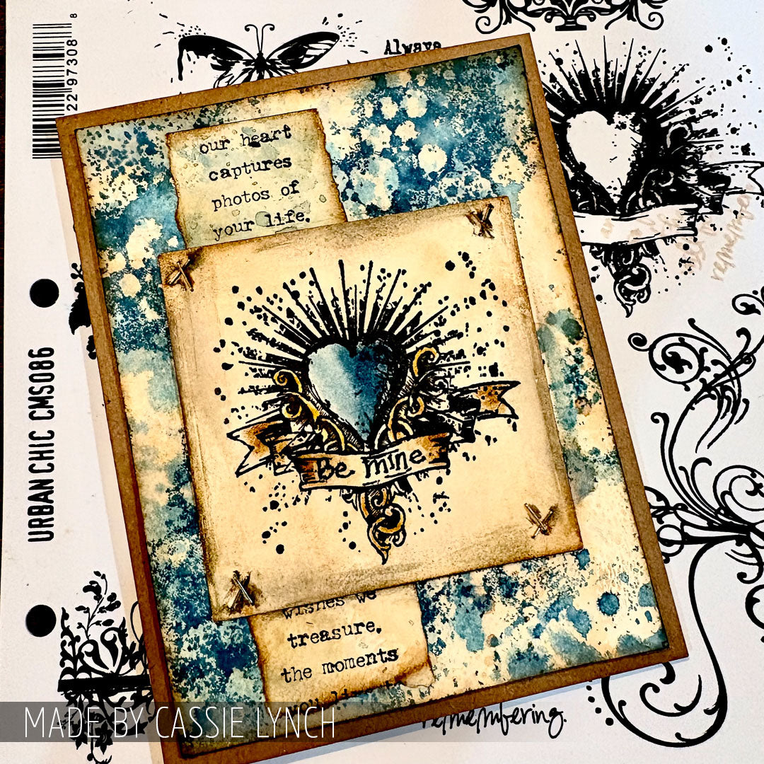 Tim Holtz Cling Rubber Stamps Urban Chic cms086 be mine