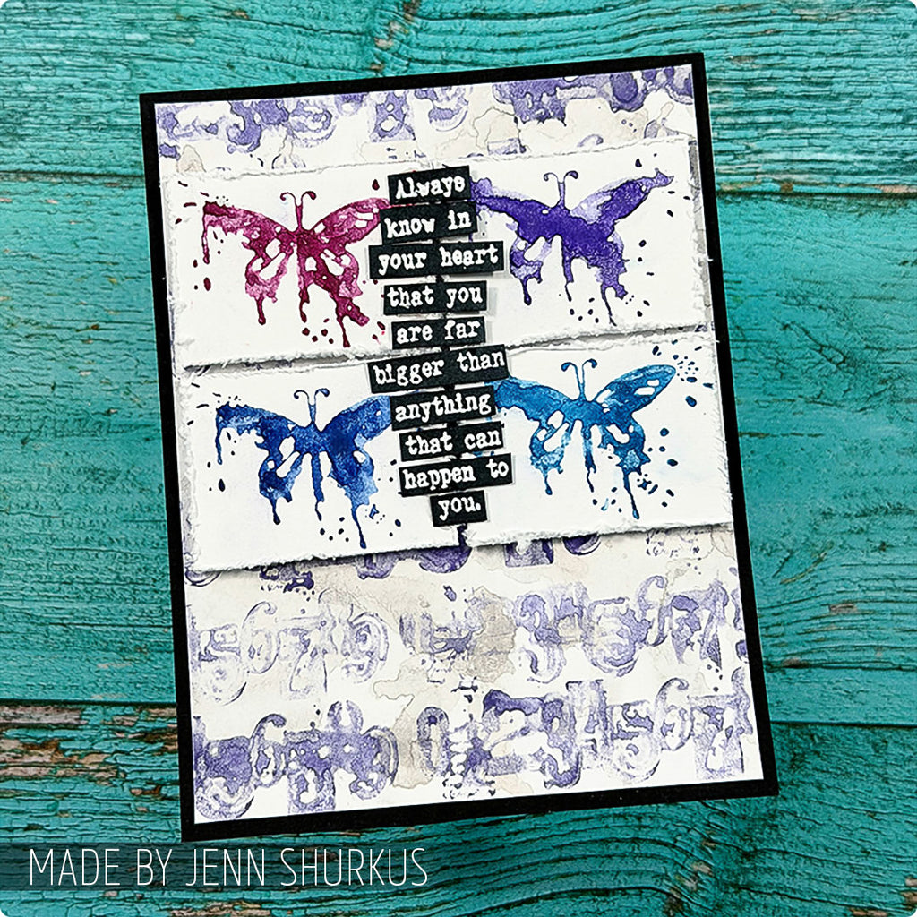 Tim Holtz Cling Rubber Stamps Urban Chic cms086 butterflies