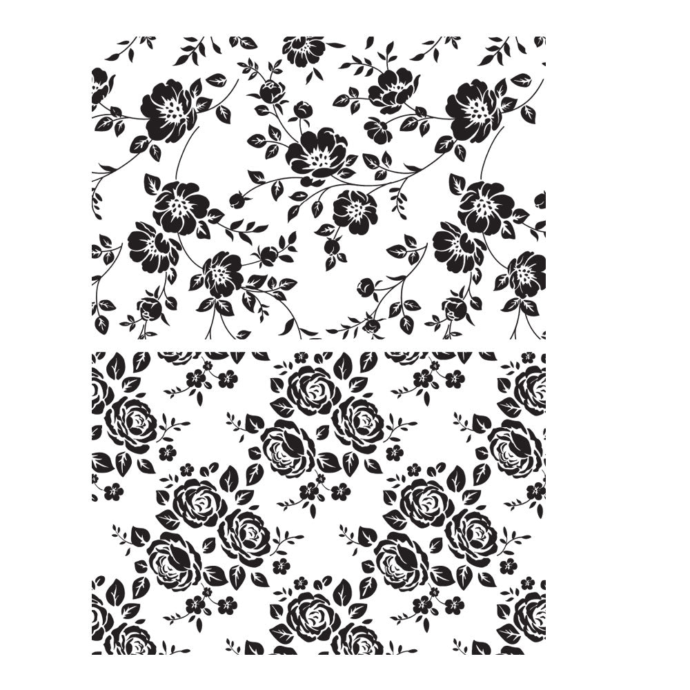 Tim Holtz Cling Rubber Stamps VINES AND ROSES CMS298