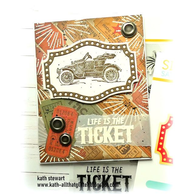 Tim Holtz Cling Rubber Stamps VINTAGE AUTO CMS265 tickets | color-code:ALT03