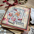 Tim Holtz Cling Rubber Stamps Valentine Blueprints cms143 queen of hearts