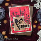 Tim Holtz Cling Rubber Stamps Valentine Silhouettes cms121 adore