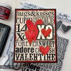 Tim Holtz Cling Rubber Stamps Valentine Silhouettes cms121 kisses