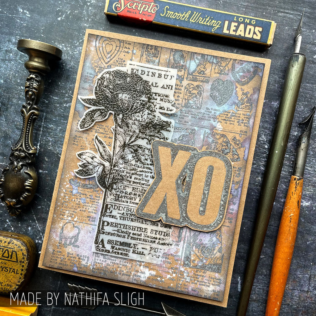 Tim Holtz Cling Rubber Stamps Valentine Silhouettes cms121 xoxo