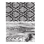 Tim Holtz Cling Rubber Stamps WALLPAPER and WOOD cms126