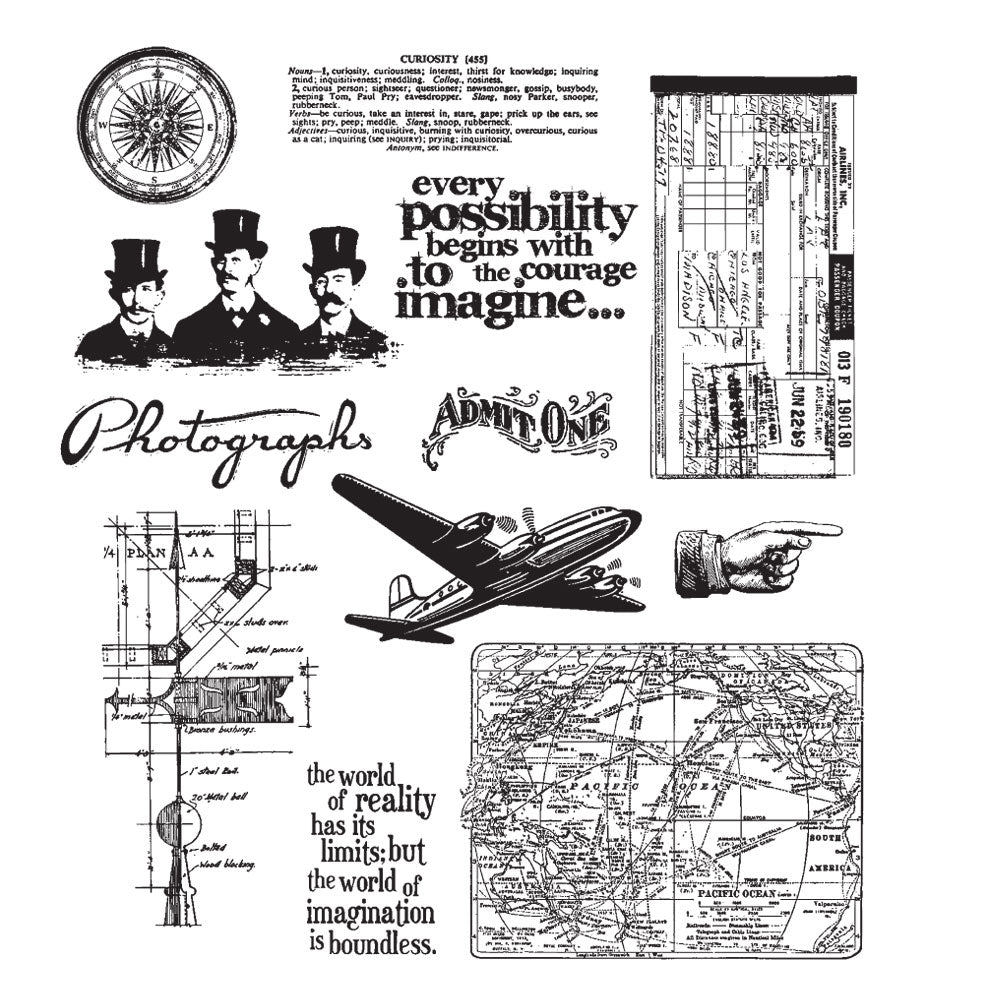 Tim Holtz Cling Rubber Stamps WAREHOUSE DISTRICT CMS124