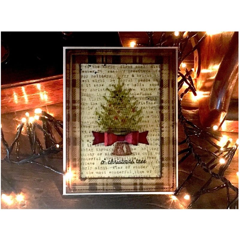 Tim Holtz Cling Rubber Stamps WATERCOLOR TREES CMS317 christmas