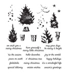 Tim Holtz Cling Rubber Stamps WATERCOLOR TREES CMS317