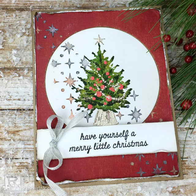 Tim Holtz Cling Rubber Stamps WATERCOLOR TREES CMS317 tree