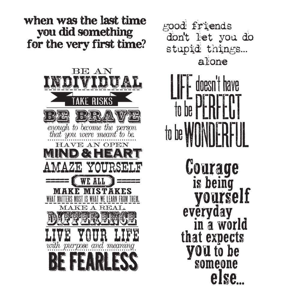 Tim Holtz Cling Rubber Stamps WAY WITH WORDS cms165