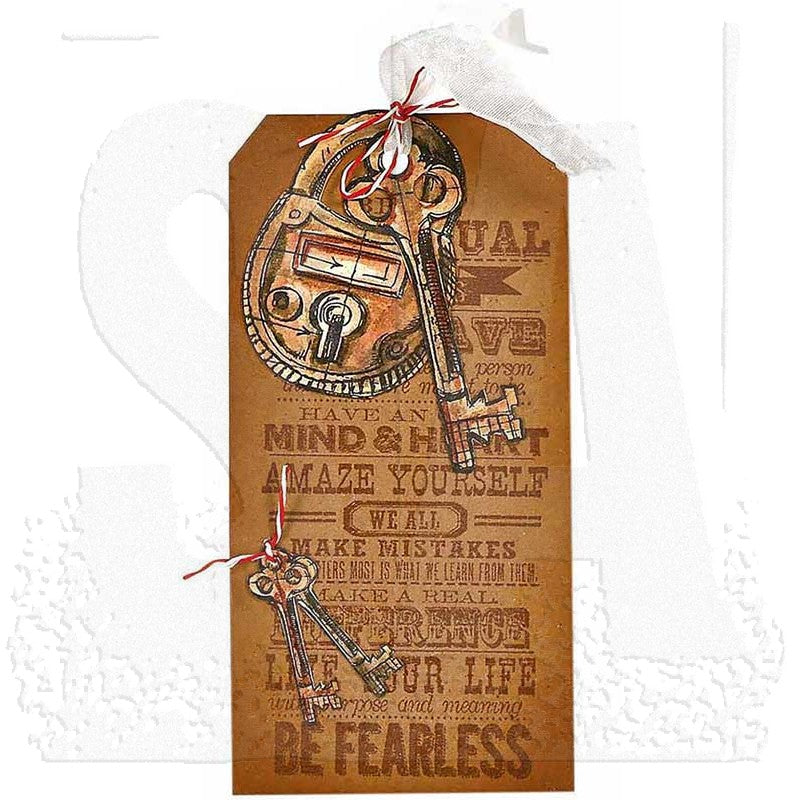 Tim Holtz Cling Rubber Stamps WAY WITH WORDS cms165 tag