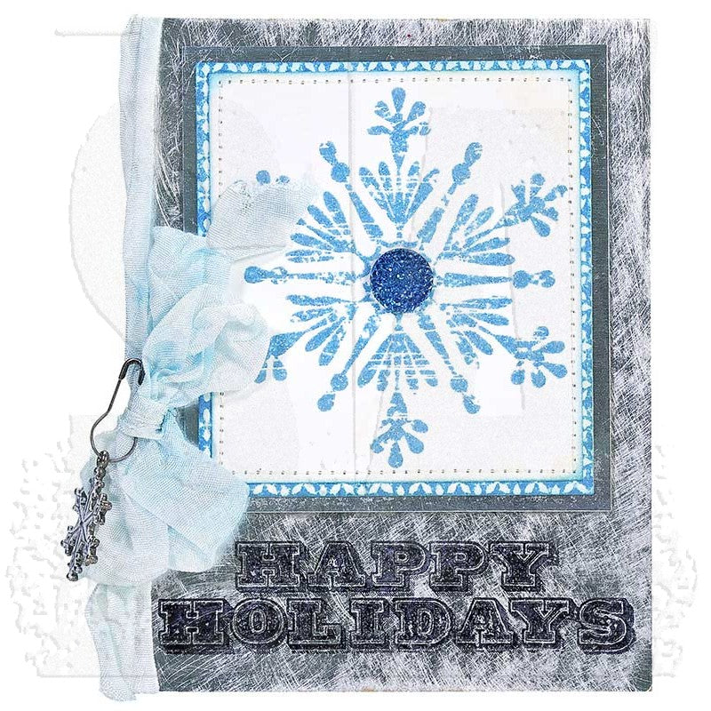 Tim Holtz Cling Rubber Stamps WEATHERED WINTER CMS245 snowflake