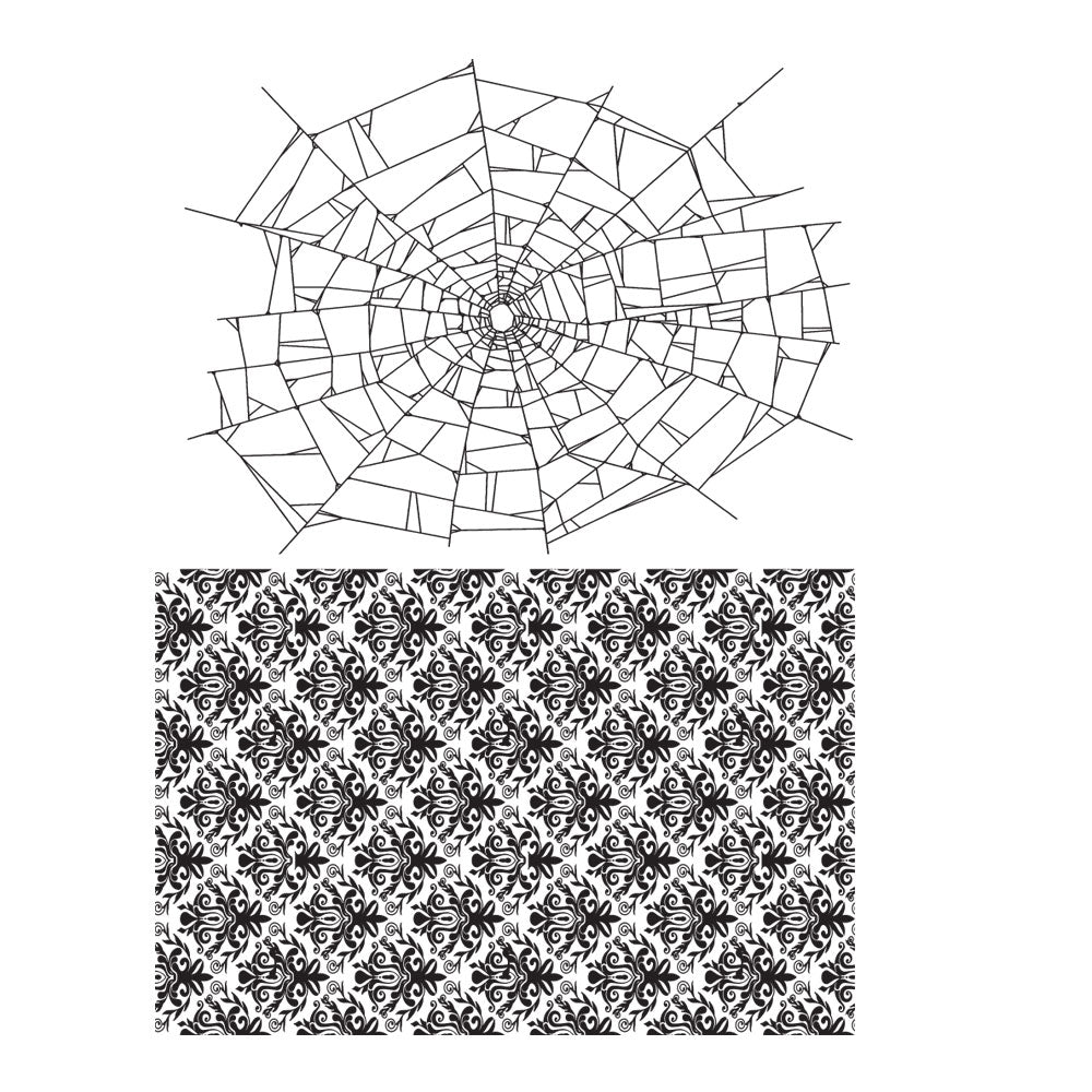 Tim Holtz Cling Rubber Stamps WEBS & DAMASK CMS276