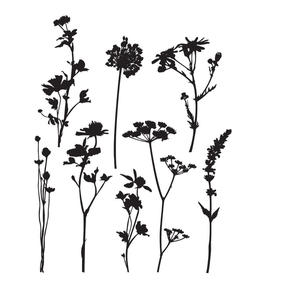 Tim Holtz Cling Rubber Stamps WILDFLOWERS CMS253