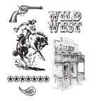 Tim Holtz Cling Rubber Stamps WILD WEST CMS109