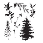 Tim Holtz Cling Rubber Stamps WINTER WATERCOLOR 2 CMS443