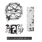 Tim Holtz Cling Rubber Stamps WORLD TRAVELER CMS027 new