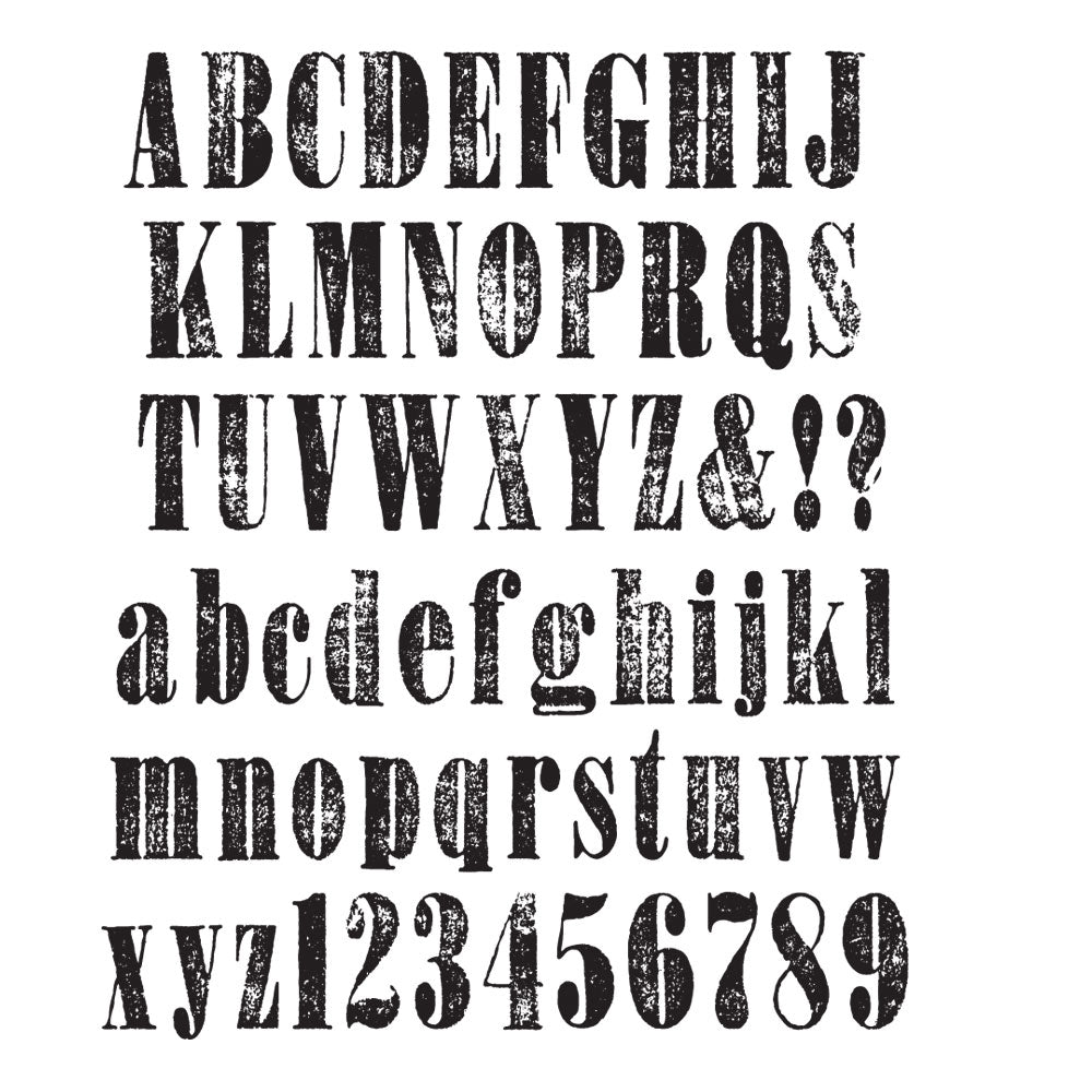 Tim Holtz Cling Rubber Stamps WORN TEXT cms156