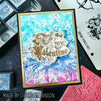 Tim Holtz Cling Rubber Stamps Weathered Textiles cms023 valentine
