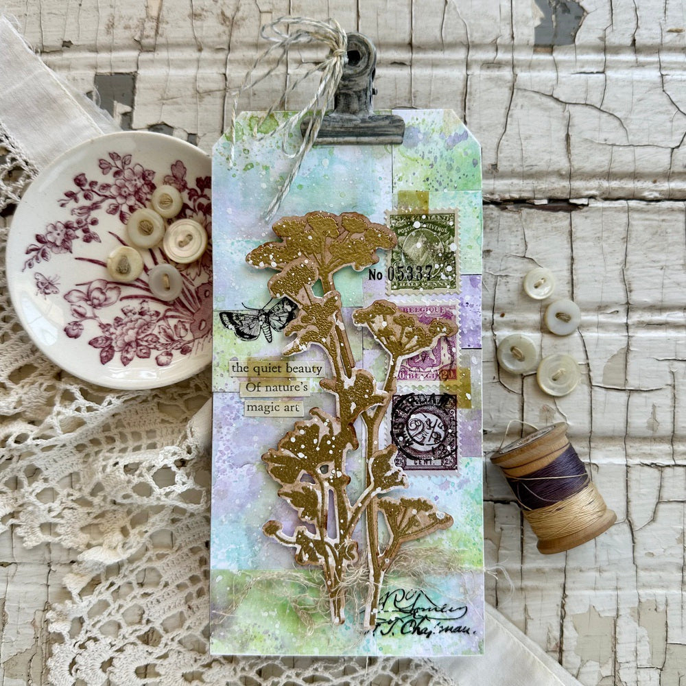 Tim Holtz Cling Rubber Stamps Wildflowers cms253 pastel