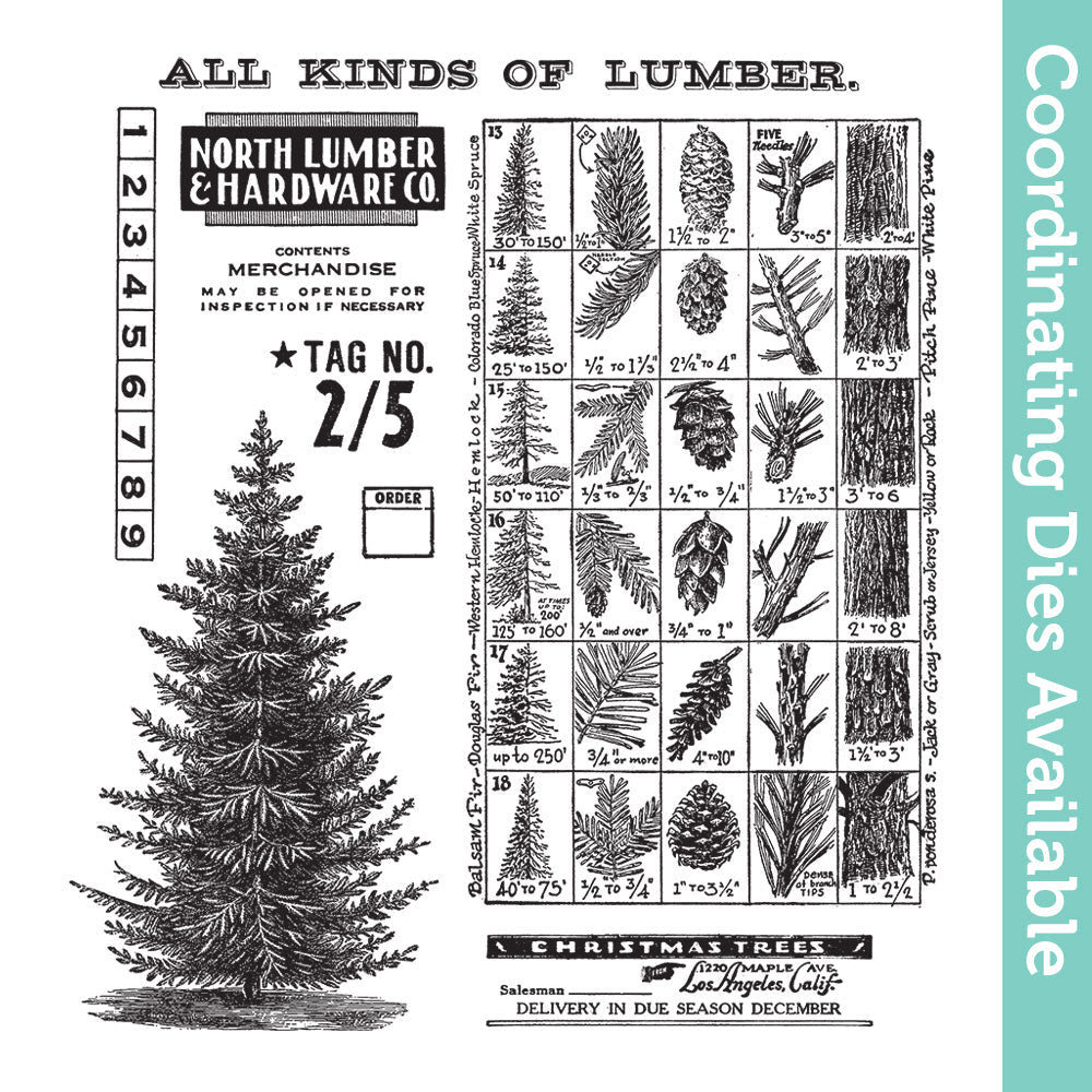 Tim Holtz Cling Rubber Stamps Winter Woodlands cms476