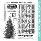 Tim Holtz Cling Rubber Stamps Winter Woodlands cms476