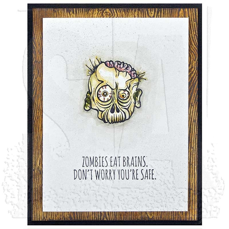 Tim Holtz Cling Rubber Stamps ZOMBIES CMS350 brains