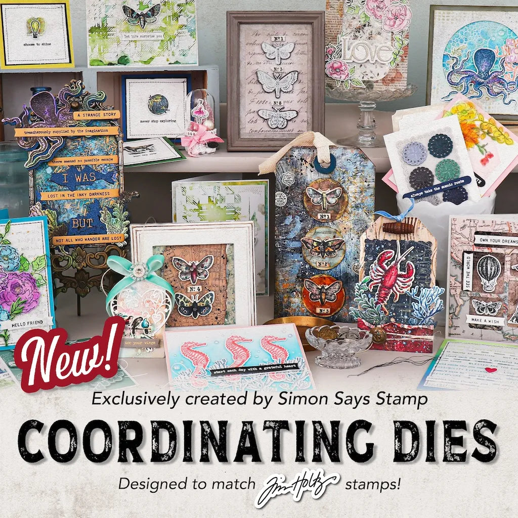 New Exclusively created by Simon Says Stamp Coordinating Dies Designed to match Tim Holtz Stamps