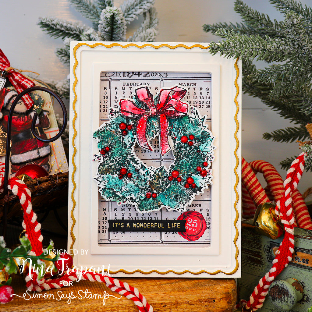 Tim Holtz Department Store Stamps with Simon Says Stamp Dies Bundle setds26 Nina-Marie Trapani Vintage Christmas Decor