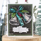 Tim Holtz Department Store Stamps with Simon Says Stamp Dies Bundle setds26 Shari Carroll Vintage Christmas Card