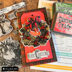Tim Holtz Department Store Stamps with Simon Says Stamp Dies Bundle setds26 Thais Carvalho Vintage Christmas Card