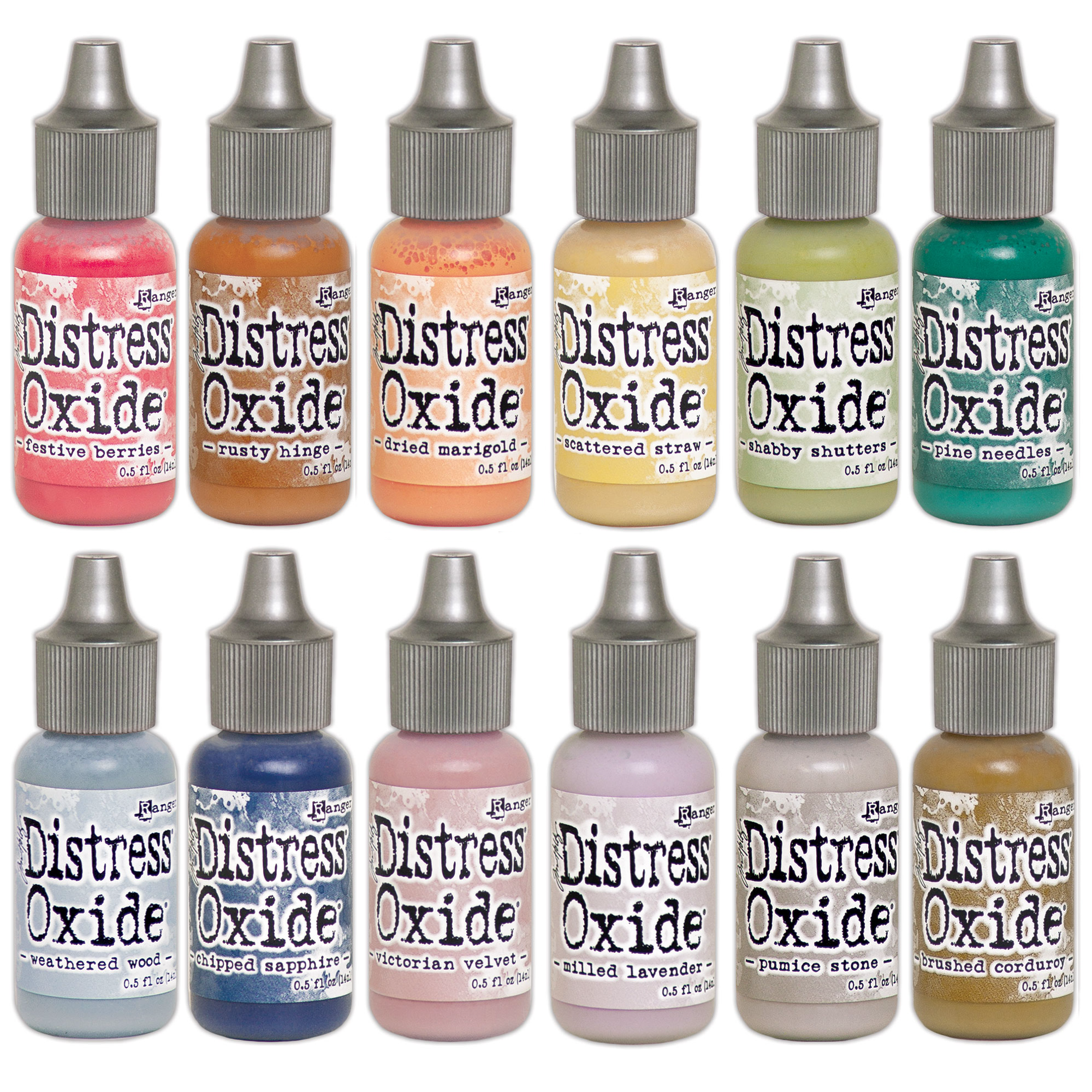 Tim Holtz Distress 12 Oxide Reinkers Set 6