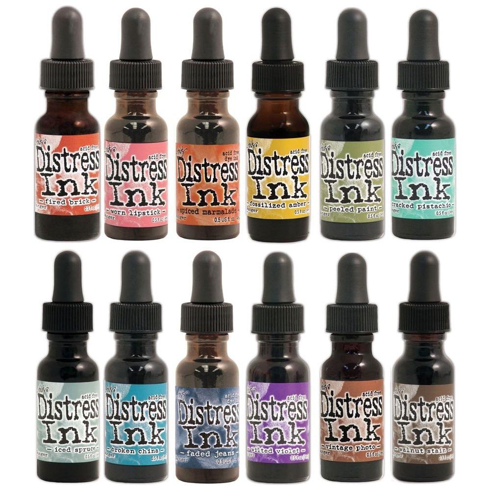 Tim Holtz Distress 12 Reinkers Bundle 2
