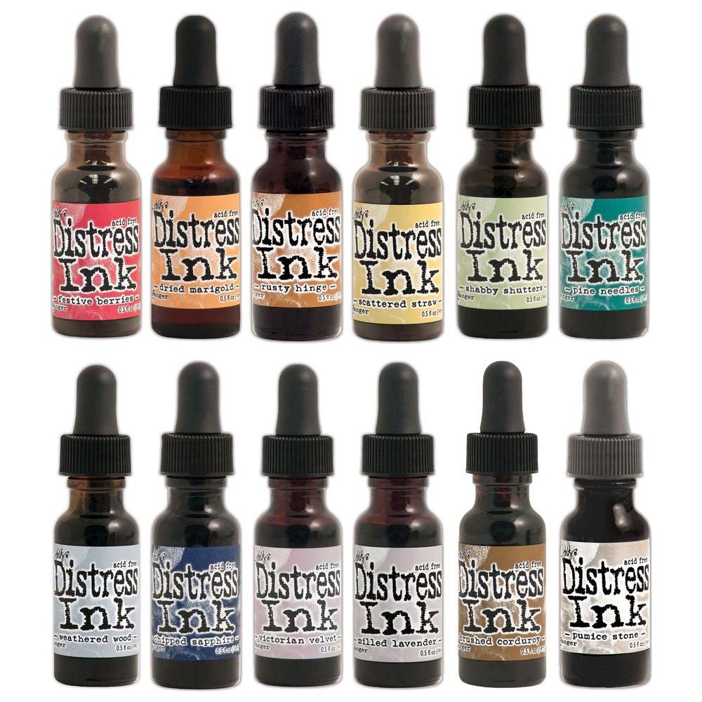 Tim Holtz Distress 12 Reinkers Bundle 6