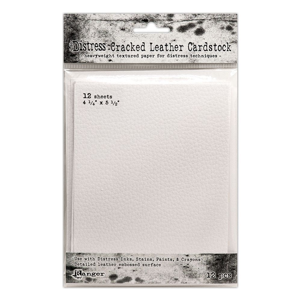 Tim Holtz Distress 4.25 X 5.5 Cracked Leather Cardstock Ranger tda71310