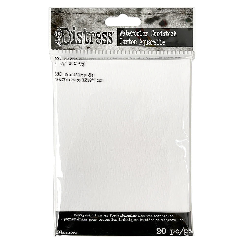 Tim Holtz Distress 4.25x5.5 Watercolor Cardstock Heavystock Tags And 5x8 Zipper Bag Bundle watercolour pack