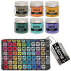 Tim Holtz Distress 6 Embossing Glaze And 5 x 8 Zipper Bag Bundle