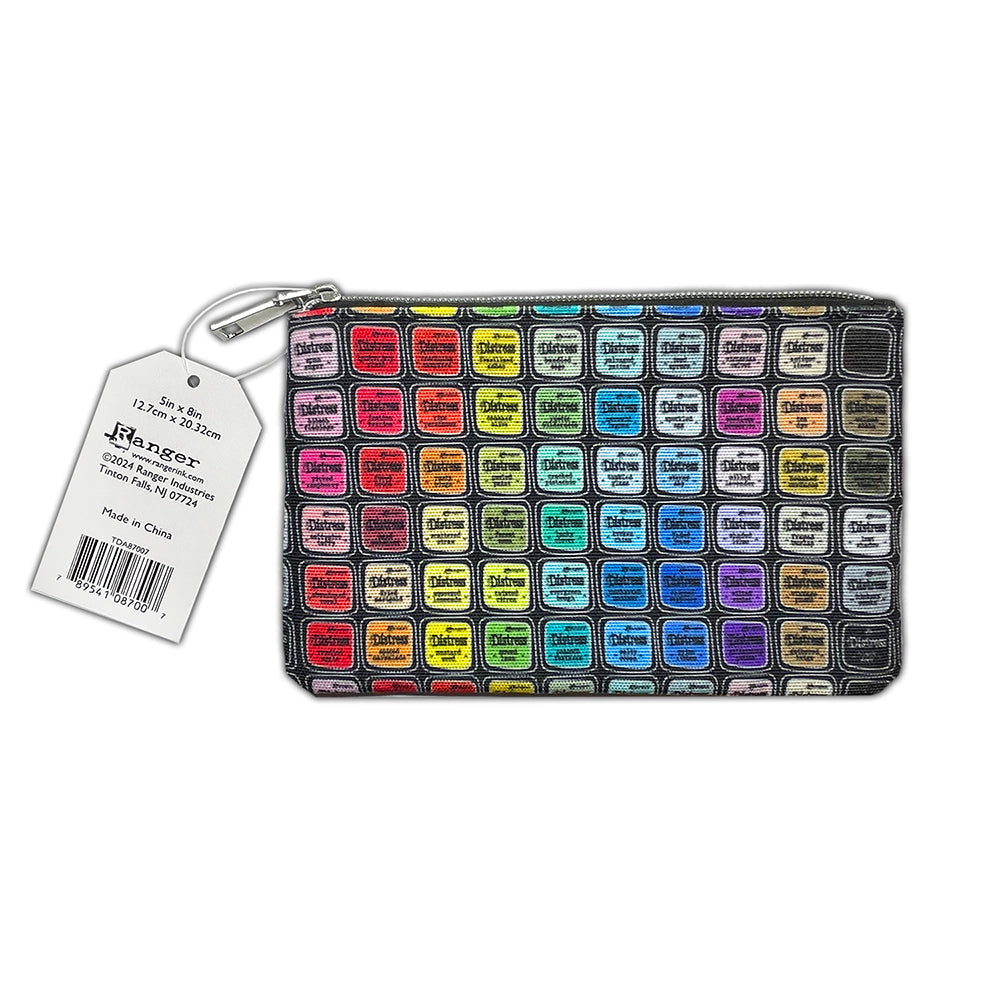 Tim Holtz Distress 6 Embossing Glaze And 5 x 8 Zipper Bag Bundle Zip Pouch Alone Back