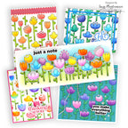 Tim Holtz Distress 8.5 x 11 Watercolor Cardstock Ranger TDA53927 Folk Flowers Cards | color-code:ALT12